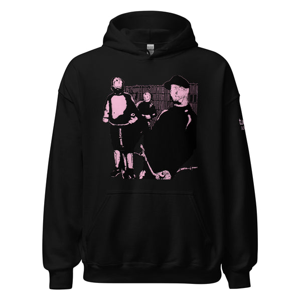 Spitting Around - Hoodie with Pink Design