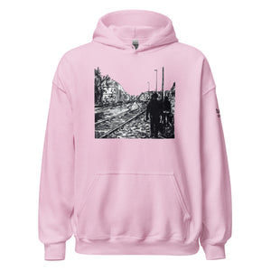 On the Tracks - Hoodie with Front Print