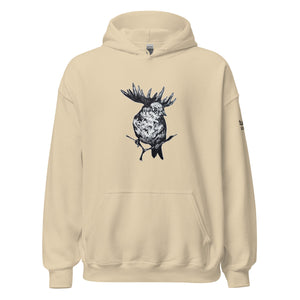 Moose Sparrow - Hoodie with Front Print