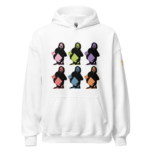 At Work - Hoodie with Colored Collage