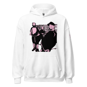 Spitting Around - Hoodie with Pink Design